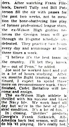 Joe Battalico Graduates from Pre-Flight School — Camden Courier-Post, September 17, 1942, part 2