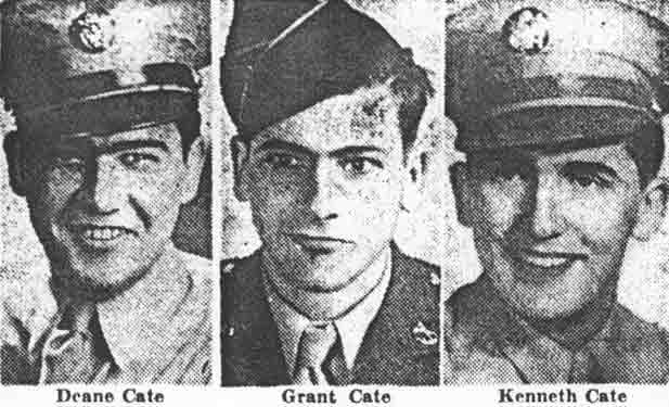 The Cate brothers in Army service, August 1943