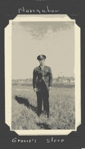 Charles L. Stevenson — 'Gracie' Steve', probably taken in England, fall 1944, by his friend 2nd Lt. Herman F. Allen