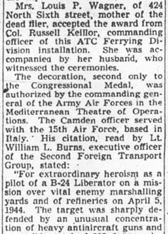 Man Who Gave Life To Save Pals Cited — newspaper clipping, page 2