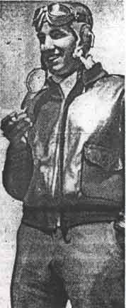 Photograph of Lieutenant Edward B. A. Walton Jr. in flight gear, published May 18, 1943