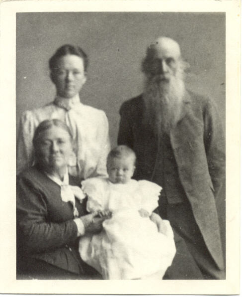 Standing: Sarah Soden Mathys, Thomas Soden; Sitting: Kate Soden, baby Edwin Mathys