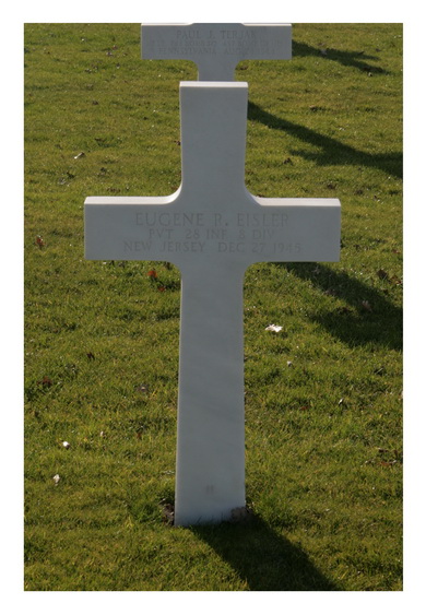 Grave marker of Eugene R. Eisler, Ardennes American Cemetery