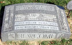 Newcome family gravestone