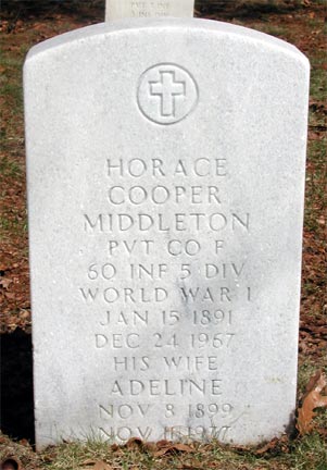 Grave of Allen H. Middleton at Beverly National Cemetery