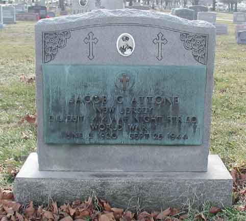 Grave of Jacob C. Attone, Calvary Cemetery, Cherry Hill NJ