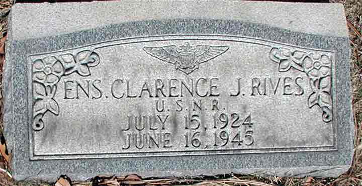 Grave of Clarence James Rives Jr. at Arlington Cemetery, Pennsauken, NJ