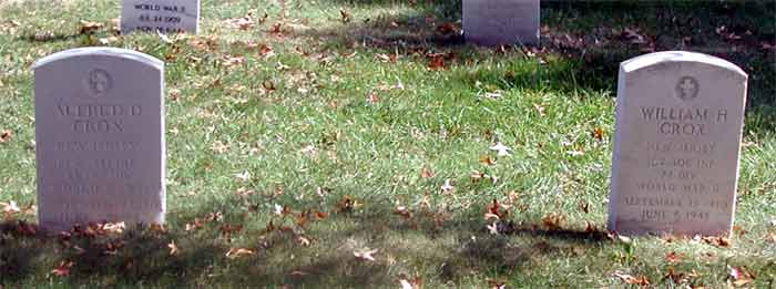 William H. Crox grave marker at Beverly National Cemetery
