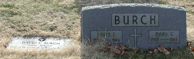 David and Mary Burch at Calvary Cemetery