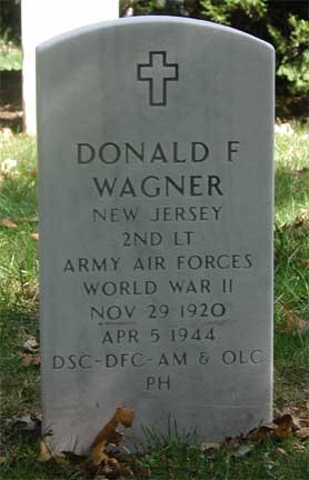 Grave of Donald Frederick Wagner at Beverly National Cemetery, Beverly, NJ
