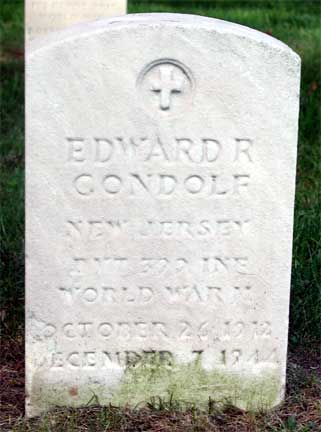 Grave of Edward Ray Gondolf at Beverly National Cemetery