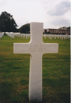 Grave of Edward J. McGovern Jr., Henri-Chapelle American Cemetery