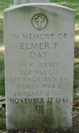 Elmer F. Day memorial marker