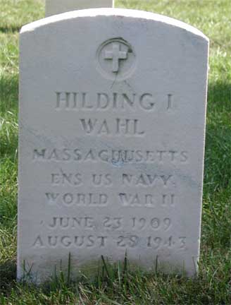 Grave of Hilding Iver Wahl, Beverly National Cemetery, Beverly NJ