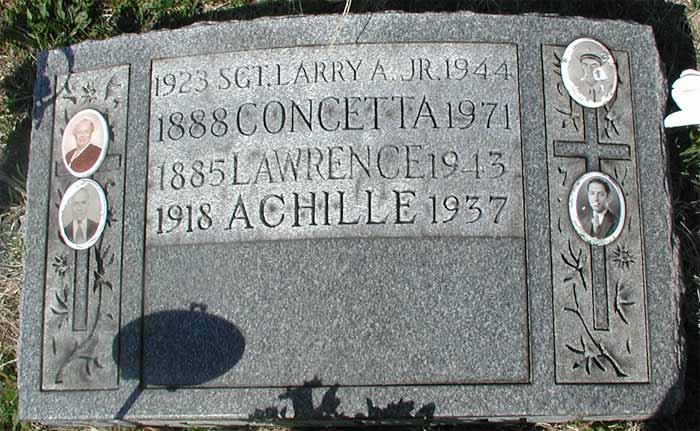 Gravestone of Lawrence A. Scavetta Sr., New St. Mary's Cemetery, Bellmawr NJ