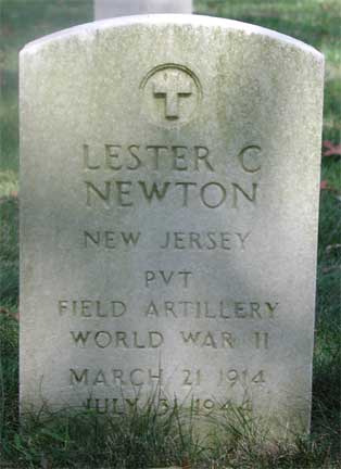 Portrait of Private Lester C. Newton