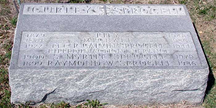 Grave marker of Private First Class Raymond Calvin Sprogell, New St. Mary's Cemetery, Bellmawr NJ