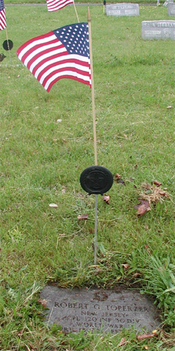Grave of Corporal Robert G. Toperzer and family at New Camden Cemetery, Camden NJ