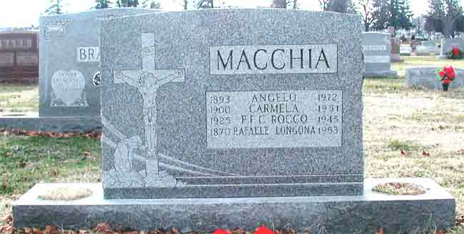 Family grave section at Calvary Cemetery, Cherry Hill NJ