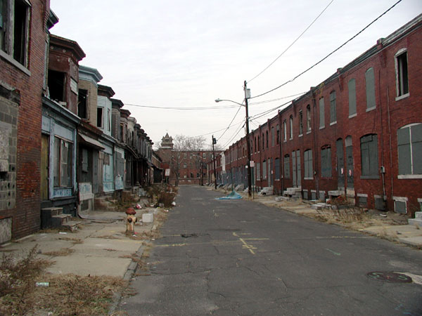 Arlington Street from Chelton Avenue, facing North, December 24, 2002