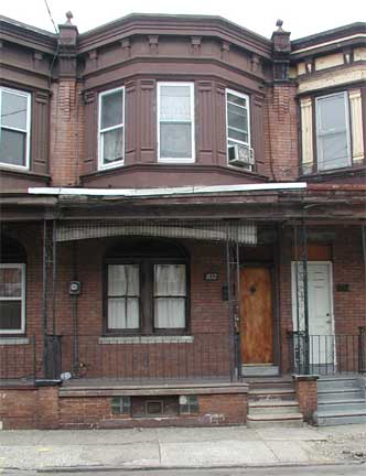 Home of Charles Lesley Mills at 1832 South 6th Street, Camden NJ, photographed December 24, 2002