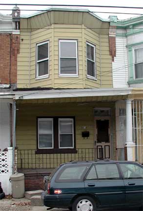 Home of Dominic P. Montemurro's family at 1831 South 6th Street, Camden NJ, December 24, 2002