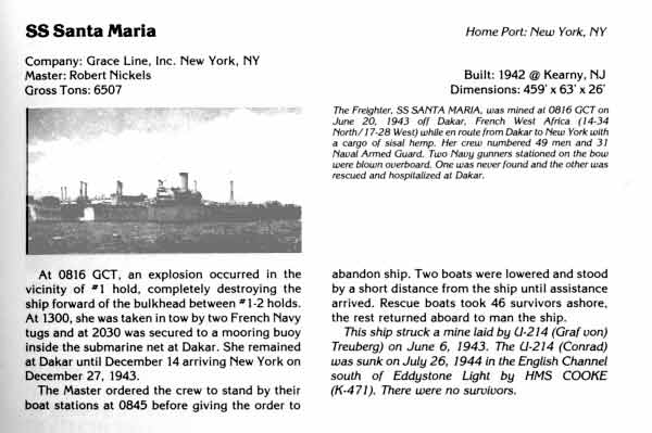 SS Santa Maria incident report