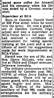 Military Rites Set for Pfc. McLean (continued), Camden Courier-Post, April 27, 1948