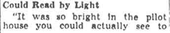 Could Read by Light (sub-headline), Camden Courier-Post, December 16, 1943