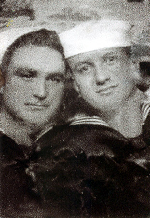 Harry Horn and a friend from the crew of the USS Callaghan