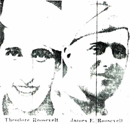 Theodore Roosevelt and James E. Roosevelt — brothers of John W. Rosevelt