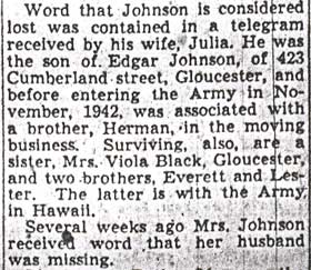 1 Killed, 1 Missing, 5 Wounded in War — Evening Courier, Camden NJ, May 23, 1944, part 2