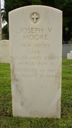 Gravestone of Private Joseph V. Moore, Corozal American Cemetery, Panama