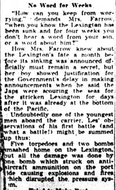 Camden Youth, 18, Ate Ice Cream As USS Lexington Sank — Camden Courier-Post, June 23, 1942, part 6
