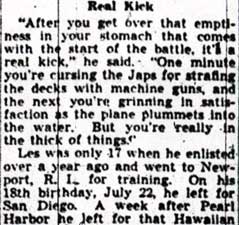 Camden Youth, 18, Ate Ice Cream As USS Lexington Sank — Camden Courier-Post, June 23, 1942, part 11