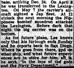 Camden Youth, 18, Ate Ice Cream As USS Lexington Sank — Camden Courier-Post, June 23, 1942, part 12