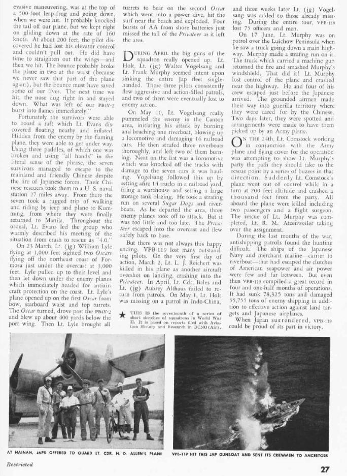 VPB-119: First Fleet Privateers — Naval Aviation News, June 1949, page 2