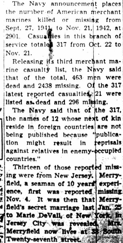 Camden Courier-Post, December 4, 1942 — article continuation