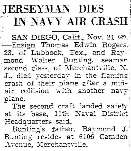 Trenton Evening Times, November 22, 1942