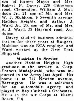 High School Grads Seek Commissions, Camden Courier-Post June 17 1942, column 2
