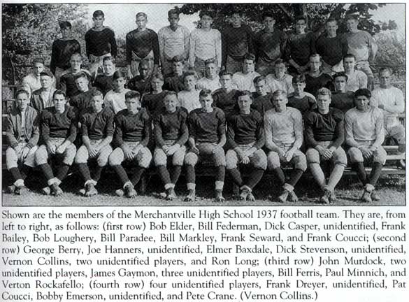 Verton R. Rockafellow, 1937 Merchantville High School football team
