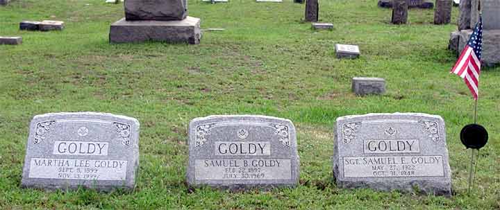 Goldy family headstones at Cedar Grove Cemetery, Gloucester City NJ