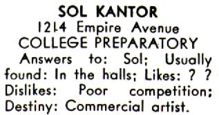 Solomon A. Kantor, 1943 Camden High School yearbook