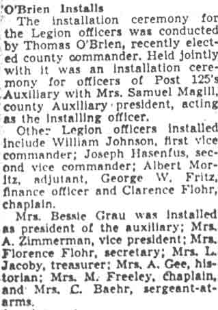 Camden Courier-Post, September 30, 1943 — Veteran of 2 Wars Heads Legion Post, column 2