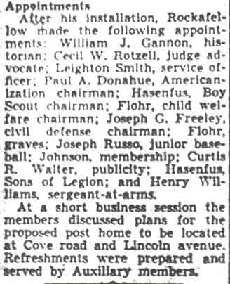 Camden Courier-Post, September 30, 1943 — Veteran of 2 Wars Heads Legion Post, column 3