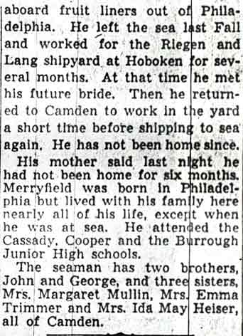 Camden Courier-Post, November 5, 1942 — article text, column 4
