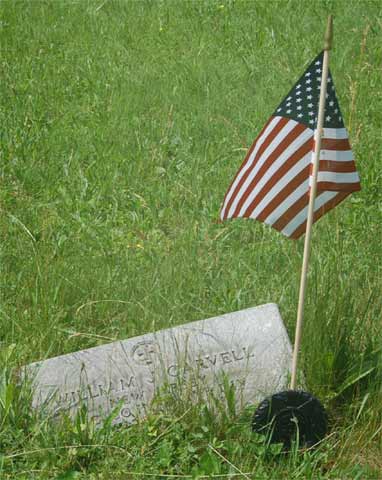 William J. Carvell grave marker
