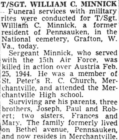 Obituary for Technical Sergeant William C. Minnick