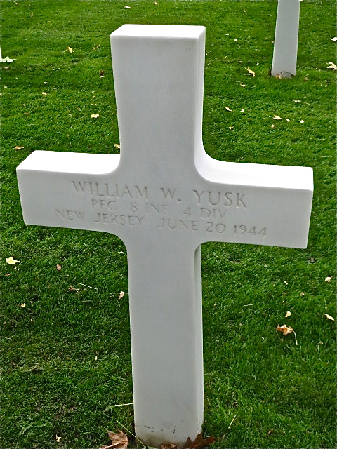 Grave of William W. Yusk, Cambridge American Cemetery