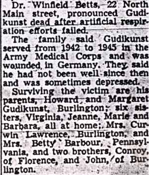 Camden Courier-Post article: Burlington Vet, 28, Found Dead in Car; Listed Suicide, part 3
